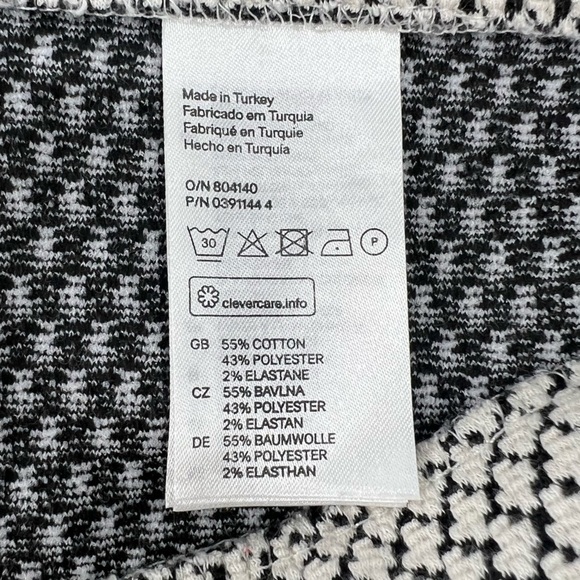 H&M Black White Houndstooth Print Mini Skirt Size Small Women’s - Picture 5 of 5